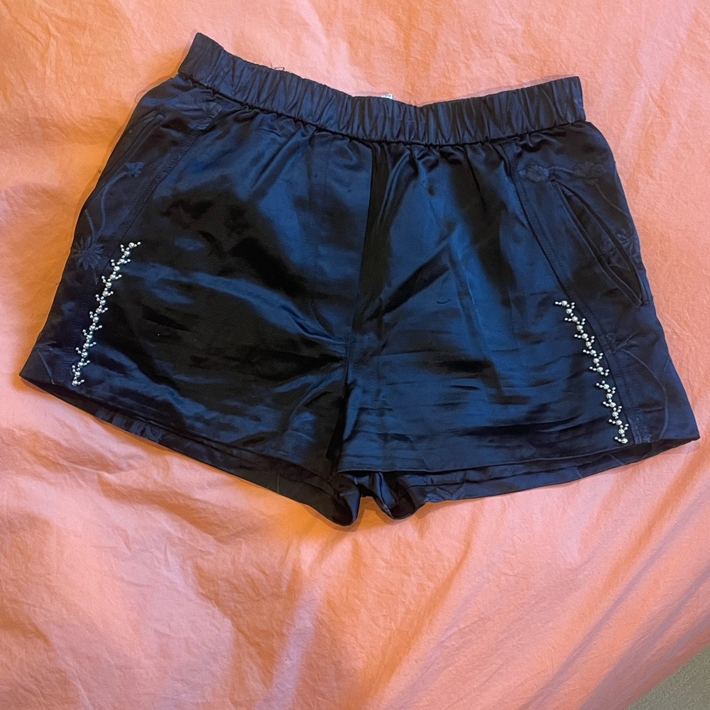 3.1 Phillip Lim Black Athletic Shorts with Elastic Waistband
